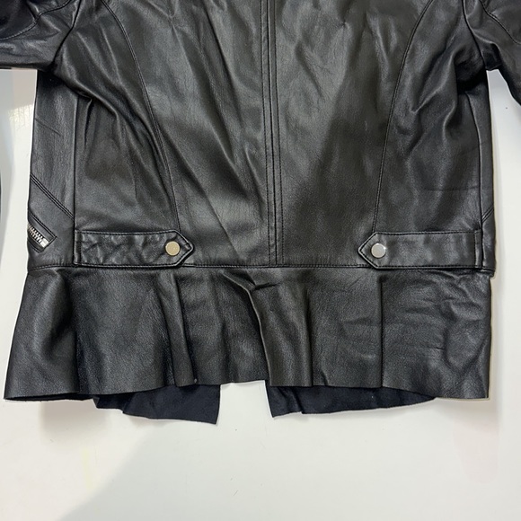 Zara Black Leather Jacket - Picture 7 of 9